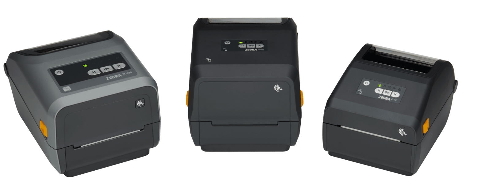 Three Zebra printers