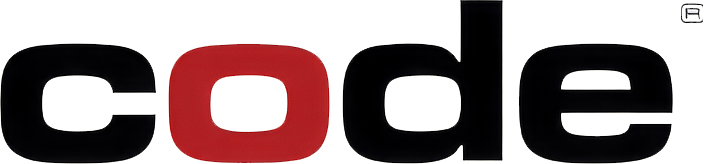 The logo for code